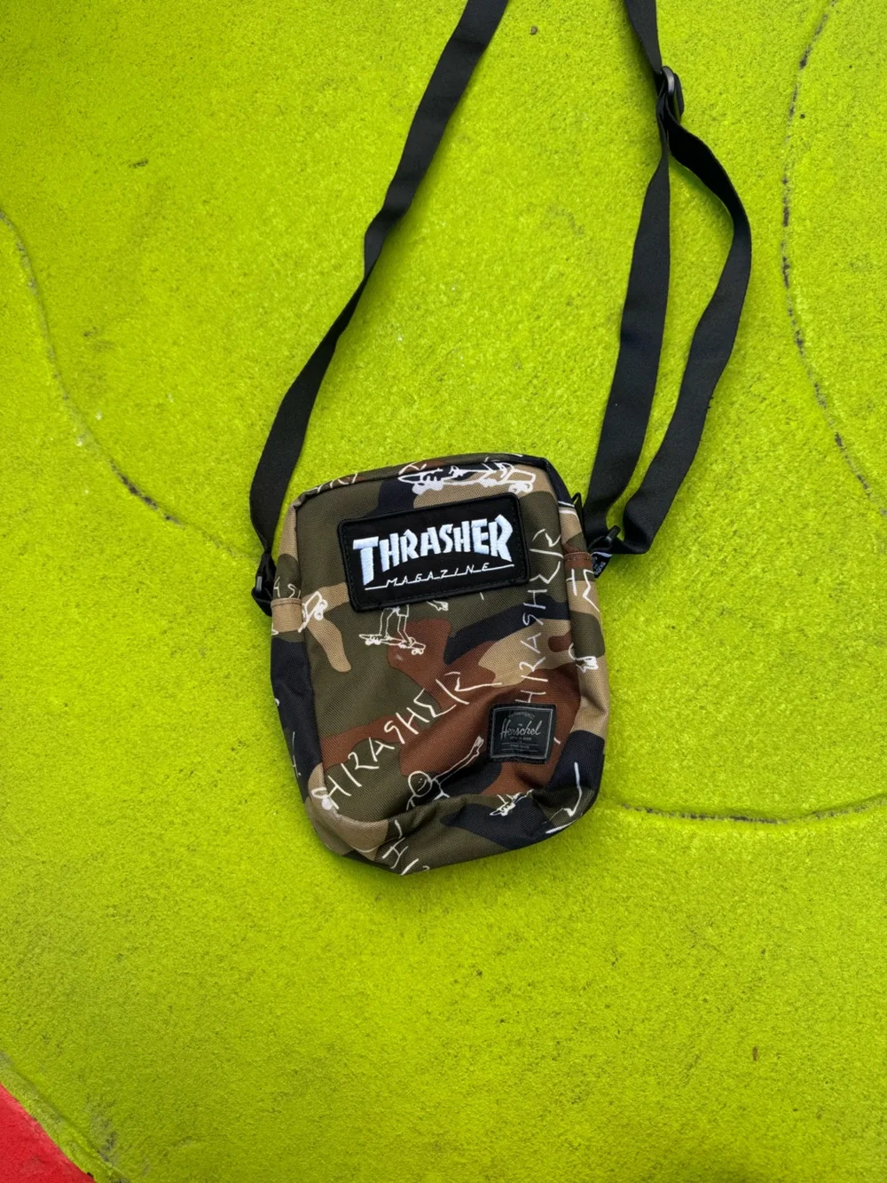 Herschel Supply Co x Thrasher Gonz Heritage Woodland Camo Crossbody Bag